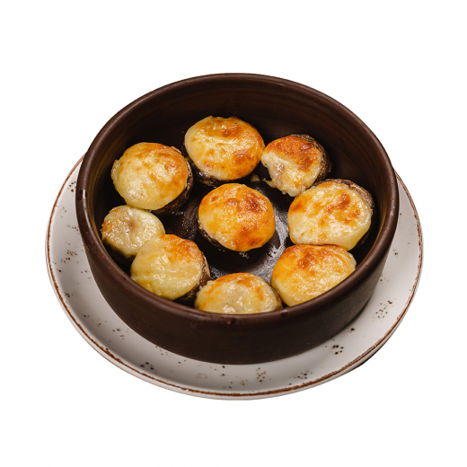 Печериці фаршировані сиром сулугуні